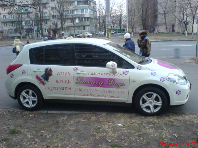 Комбіноване оформлення реклами на авто
